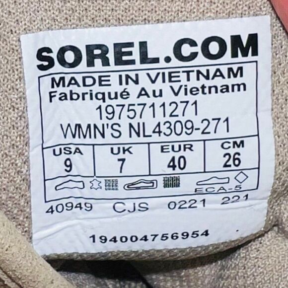 Sorel Caribou OTM Bootie Ancient Fossil / Chalk NL4309-271 Women's 9 - Picture 10 of 11